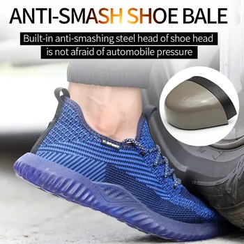 Barbati Pantofi de Lucru de sex Masculin Siguranță Pantofi Deget de Metal Indestructibil Ryder Pantofi Cizme de Lucru cu Oțel Tep Impermeabil Respirabil Adidași