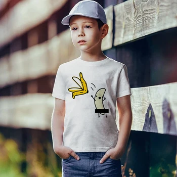 Copilul de Banane te Dezbraci Design Amuzant Print T-shirt de Vară Umor Glumă Hipster T-Shirt Alb Camasi Casual Tinute Streetwear