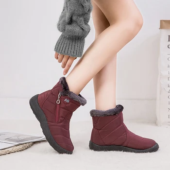 Femei Cizme Cizme Impermeabile Femei Pluș Cizme De Iarna Pentru Femei Cald Glezna Botas Mujer Pantofi De Iarna Femeii Plus Dimensiunea 43
