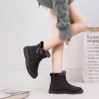 Femei Cizme Cizme Impermeabile Femei Pluș Cizme De Iarna Pentru Femei Cald Glezna Botas Mujer Pantofi De Iarna Femeii Plus Dimensiunea 43