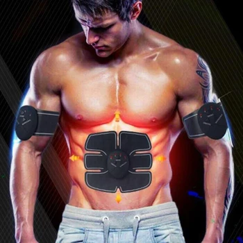 EMS Wireless Stimulator Muscular Trainer Formator Haine Inteligente de Fitness de Formare Abdominale Electric Pierderea in Greutate Autocolante Haine