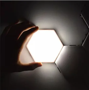 Hexagonale Atinge Lumina Fagure Hexagonal Lumina de Perete DIY Modular Sensibil la Atingere Lumini Creativ a CONDUS Lumina de Noapte pentru a Decora Casa