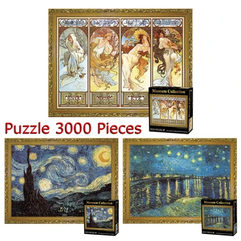 Puzzle 3000 piese adultes de renume Mondial Noapte Înstelată mai Gros Peisaj Puzzle de Învățământ Pentru Adulți, Copii, Jucarii Copii