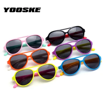 YOOSKE Polarizate Copii ochelari de Soare Baieti Fete Siguranța copiilor Silicon Ochelari de Soare UV400 Ochelari de Nuante Cadou pentru Copii Ochelari de vedere
