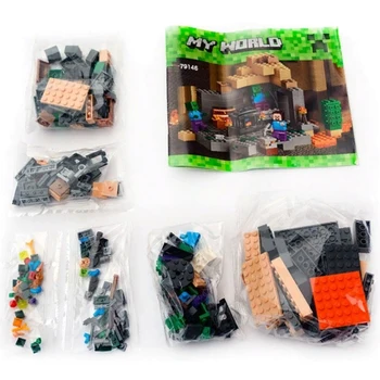 Lego Minecraft lupta temnițe, designer de Minecraft, compatibile cu Lego, 219 piese, designer de mare, împingeți blocuri