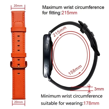 FIERBINTE Curea din Piele pentru Samsung Galaxy Watch Active 2 44mm 40mm /Active2 band smart watchband Bratara Formația rapid a se potrivi centura