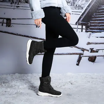 SKRENEDS Femei Cizme de Zăpadă Iarna Cizme Cald Fund Gros Platforma Impermeabil Glezna Cizme Pentru Femei Blana Groasă de Bumbac, Pantofi Dimensiune