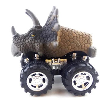 6cm Mini Dinozaur cu Anvelope Roata Trage înapoi Mașină de Acțiune Figura Vehicul Camion de Model dinosaurio Animal Masini Educative pentru Copii Jucarii