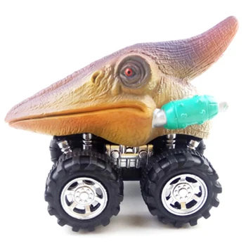 6cm Mini Dinozaur cu Anvelope Roata Trage înapoi Mașină de Acțiune Figura Vehicul Camion de Model dinosaurio Animal Masini Educative pentru Copii Jucarii