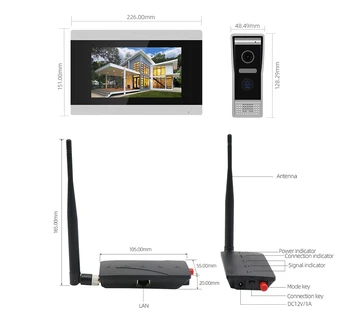 Doornanny Interfon Video Wireless Kit 720P IP SIP Apartament Villa Interfon PoE Video Soneria WiFi Tuya Inteligent