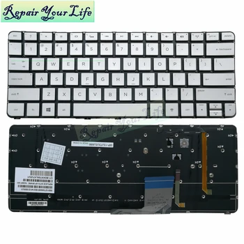 Reparații Viața NE-tastatura Laptop pentru HP Spectre 13-3000 13-3040eg 13-3011ea 13t-3000 743897-001 engleză cu iluminare din spate argintiu nou
