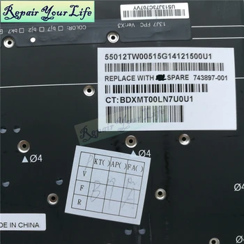 Reparații Viața NE-tastatura Laptop pentru HP Spectre 13-3000 13-3040eg 13-3011ea 13t-3000 743897-001 engleză cu iluminare din spate argintiu nou