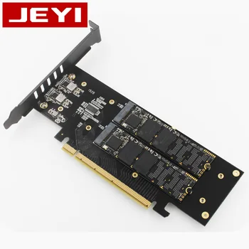 JEYI iHyper m.2 X16 LA 4X NVME PCIE3.0 GEN3 X16 LA 4*NVME RAID CARD PCI-E VROC CARD RAID Hyper M. 2X16 M2X16 4X X4 NVME*4 RAID