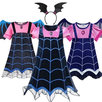 VOGUEON fetițe Vampirina Dress Up Haine Copii Halloween-Costum Vampir Fetele Petrecere de Carnaval Deghizare Costum de Haine