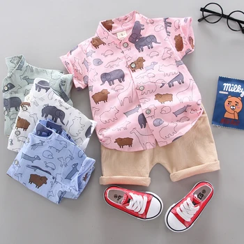Copil de vara Baieti, Costume de Desene animate Elefant Set Haine Pentru Baiat tricou + Pantaloni 2 buc Costum Copii Cadou Haine de Copil