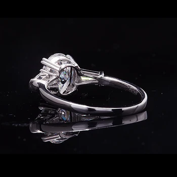 DF 1,5 carate 6x8mm Oval Briliant Moissanite inel stil Clasic Moissanite de Logodna cu Diamant-a Aniversare Inel Real 18K Aur Alb