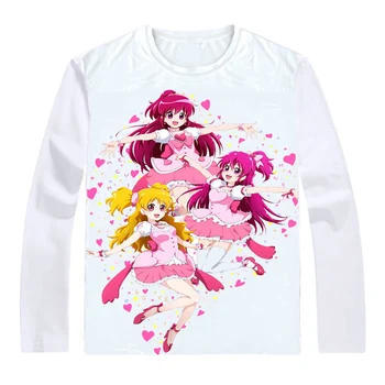 Proaspete Cure Destul De T-Shirt Anime Camasi Cu Maneca Lunga Fresh Precure Sclipici Vigoare Eas Dragoste Momozono Tarta Inori Anime Cosplay Tricou