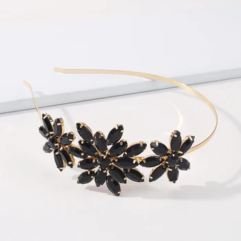 Sclipitoare De Cristal Diamante Flori Hairband Pentru Femei De Moda Accesorii De Par Geometrice Bentita Petrecere De Nuntă În Stil Baroc Bijuterii