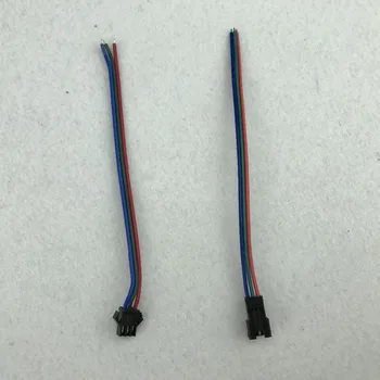 3PIN JST plug-and-socket,cu 15cm fiecare fir lung,20AWG sârmă;roșu/verde/albastru
