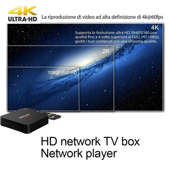 Acasă 4K Android 10.0 Cutie Inteligente 4K HD WiFi RK3229 Quad Core Media Player Smart TV Android TV Box 1G+8G Android TV Box