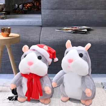 Talking hamster repetă ceea ce a spus de a imita comportamentul, animale de companie jucărie de pluș, electronice mouse-ul jucărie interactiv pentru prieteni, distracție chil