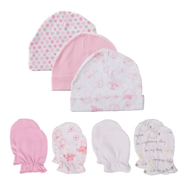 0-6M copilul accesoriile din bumbac pentru copii pălării și mănuși cu un deget Copil Nou-născut Drăguț mănuși Ține de Cald costum de copil