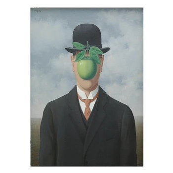 Suprarealismul Imagini de Artă Fiul Omului De Rene Magritte Tablouri Canvas Wall Art Postere si Printuri pentru Casa Living Decorul Camerei