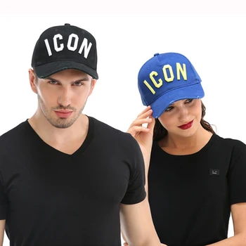 DSQICOND2 en-Gros de Bumbac Sepci de Baseball PICTOGRAMA Logo-ul DSQ Scrisori de Înaltă Calitate Capac Bărbați Femei Design Clientului Pălărie Neagră Capac Tata Pălării