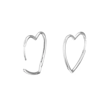 Iubesc Forma de Inima de Design Hoop Cercei pentru Femei Original 925 Sterling Silver Cercei de zi cu Zi Moda Bijuterii Femei Cercei Noi