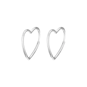 Iubesc Forma de Inima de Design Hoop Cercei pentru Femei Original 925 Sterling Silver Cercei de zi cu Zi Moda Bijuterii Femei Cercei Noi
