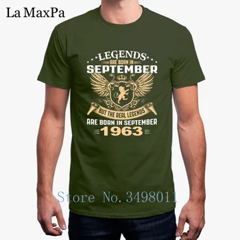 Calitate De Top Tricou Pentru Bărbați Legendele Se Nasc În Septembrie 1963 Culoare Solidă Mens T-Shirt Echipajul Gât Rece De Sex Masculin T Camasa Pentru Barbati