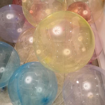 5pcs/lot 16 inch Cristal Colorat Balon Rotund Bobo Transparent Clar Baloane Nunta Decro Heliu Mingi Gonflabile