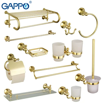 GAPPO Baie hardware seturi de aur Titularul de Hârtie prosop bara rola titularul de perie wc titular de săpun coș de Lux accesorii de baie