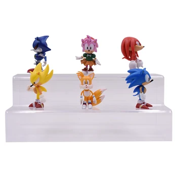 6Pcs/Set 7cm Sonic Cifre Jucărie Pvc Jucărie Sonic Shadow Cozi de Caractere Figura Jucarii Pentru Copii Animale Jucarii Set Transport Gratuit