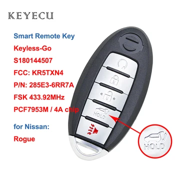 Keyecu S180144507 Keyless-Go FSK 433,92 MHz Inteligent de la Distanță Cheie PCF7953M HITAG AES 4A CHIP Pentru Nissan Rogue (SUV) ID FCC: KR5TXN4