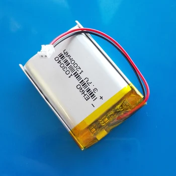 3.7 V 1200mAh lipo litiu polimer baterie Reîncărcabilă 103040 + JST 1,5 mm 2pin mufă pentru MP3 GPS DVD recorder cască camera