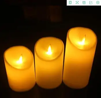 Fără flacără Lumanare LED Lampă de Leagăn Flacără Galben LED Candle Operat Lumini de Noapte Petrecere de Nunta Decor Acasă
