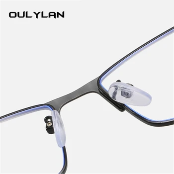 Oulylan Anti Blue-ray Terminat Miopie Ochelari Rame Femei Bărbați Metal Afaceri Ochelari de vedere Ochelari de Miop 2.0 -1.0 să -4.0