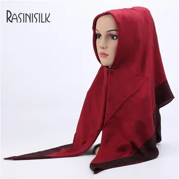 Malaezia Pătrat Vălului Islamic Eșarfe Bumbac Instant Hijab Șal Musulman Turbante Cap Eșarfă Folie de Femei Pashmina 105x105cm