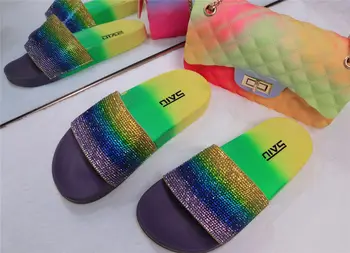 2020 Agrement, Vacanta, de Brand Nou INS Fierbinte Dropship Slide-uri de Moda Confortabil Papuci de Femei Pantofi Și Genți de mână