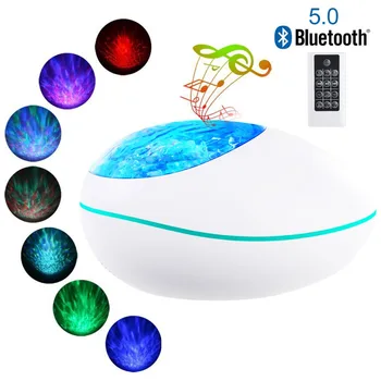 Bluetooth 5.0 12 LED-uri de Control de la Distanță Lumina de Noapte Proiector Cu Built-in Music Player Ajustabil Cu 8 Moduri de Iluminare Pentru Decor Acasă