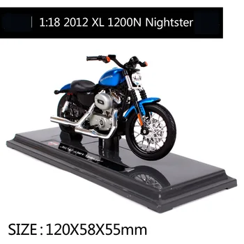 Maisto 1:18 Harley Davidson 2012XL 1200N Nightster Motocicleta de metal model de Jucarii Pentru Copii Cadou de Ziua Jucării de Colecție
