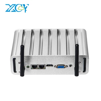 XCY X31G fără ventilator Industrial Mini PC Intel Core i7 5500U i5 5200U procesor i3 5005U Dual NIC 2x RS232 HDMI, VGA, Wi-Fi 4xUSB Windows Linux