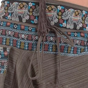Vintage Barbati Casual Femei Thailandeze Harem Pantaloni Largi Boho Liber Aladdin Boho Festival Hippy Halat De Înaltă Talie Pantaloni Salopeta