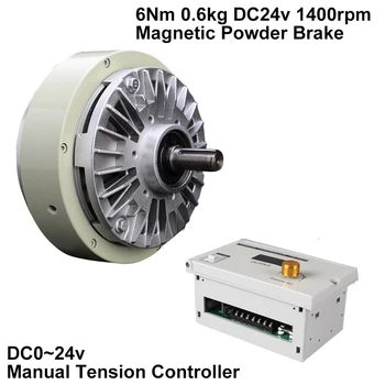 Pulberi magnetice de Frână 6 mile 0.6 kg DC 24V-Un Singur Ax W/Manual de Tensiune Controller Kituri pentru Ambalare de Imprimare Vopsire Masina