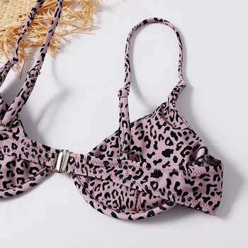 2021 European și American Hot Stil Bikini Trei piese de Moda Sexy Leopard Print Fusta, Costume de baie Femei