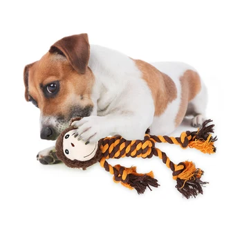 Câine Jucării de ros Coarda Animale Durabil Scartaie Câine Jucării de Pluș Drăguț Câine de Jucărie cu Coarda Corp și Cap de Mici Câini de talie Mare
