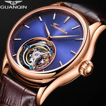 Original Ceas Tourbillon ceas mecanic GUANQIN Schelet ceas de Lux bărbați Safir Mens Ceasuri de Marcă Superioară Relogio Masculino