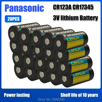 20PC Noul Panasonic CR123 CR123A CR 123A 123A CR 123 A123 CR17345 16340 Baterie cu Litiu de 3V pentru Lanterna Camera uscată celule primare