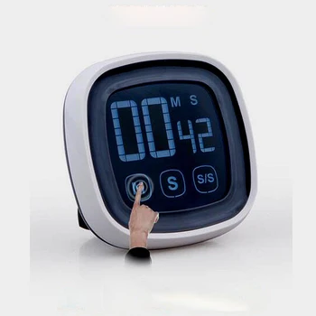 Ecran tactil de Bucătărie Timer Digital LED timer Electronic Calendarul Numărătoarea inversă de Alarmă Temporizador Cronometru Ceas Magnetic Kookwekker